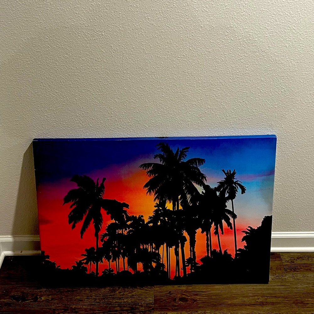 Sunset beach painting